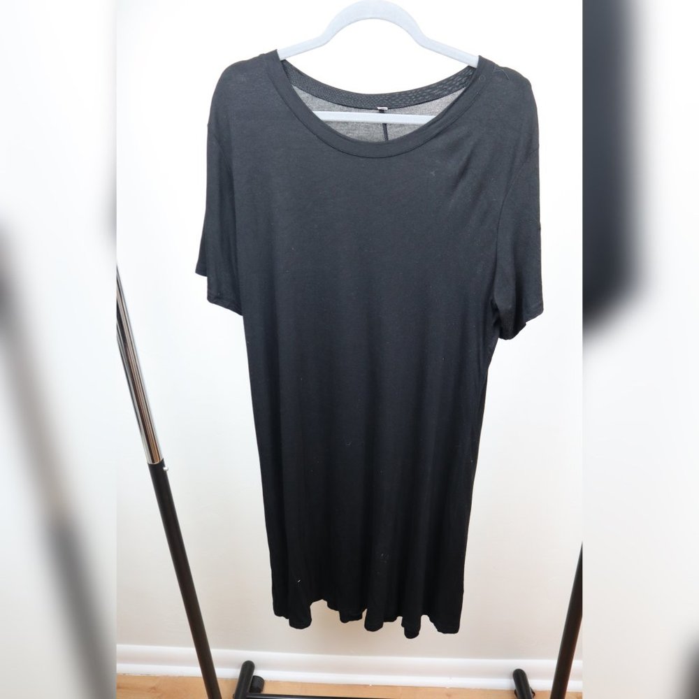 Molerani Black Dress Short Sleeve Loose Swing Dress XL Casual - Picture 4 of 7